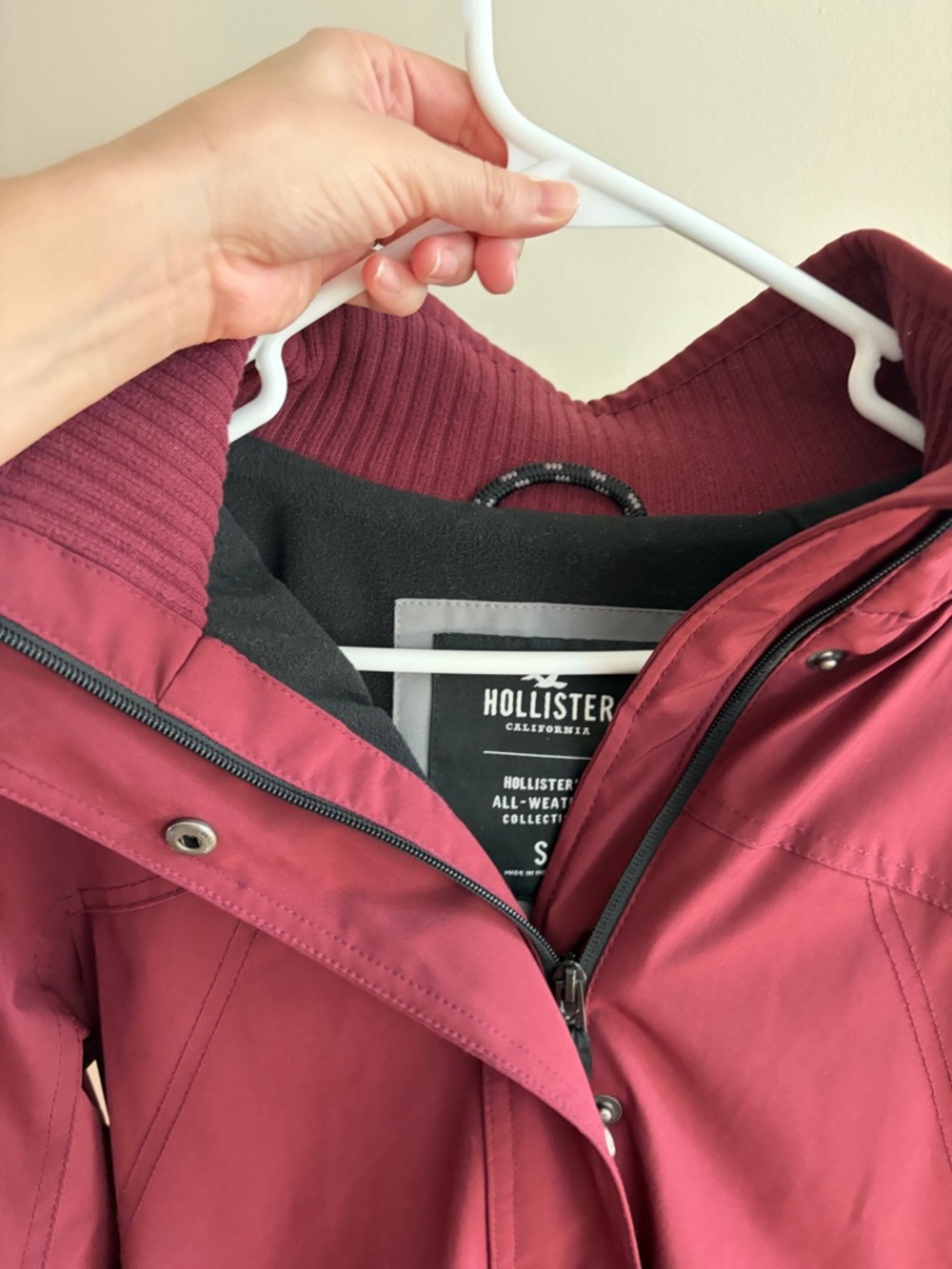 Hollister Women's All-Weather Trench Coat - Wine